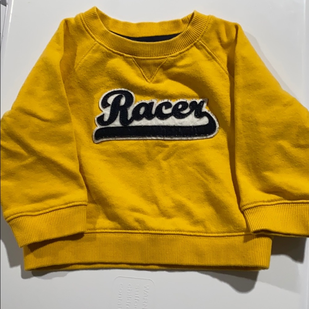 Cute J&J “Racer” sweatshirt 12-18 mo